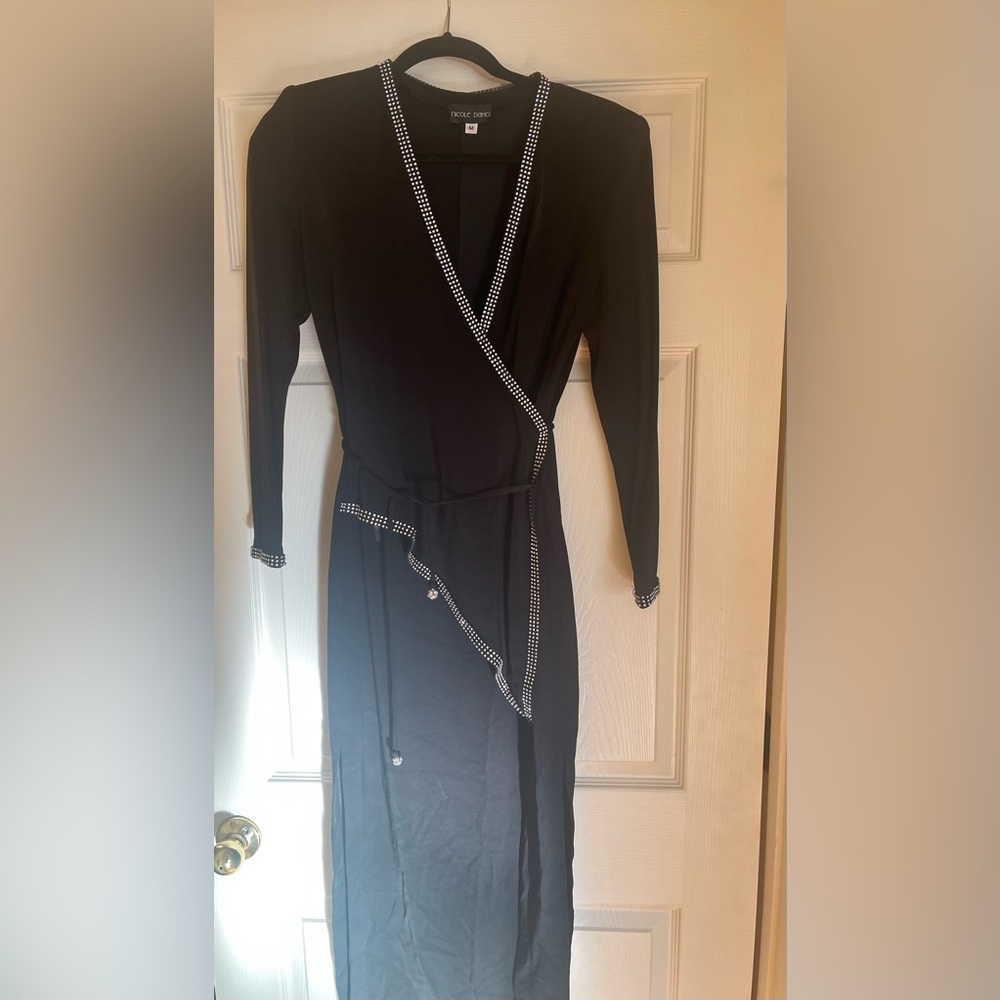 Vintage Nicole Bakti Wrap Style V-Neck Dress